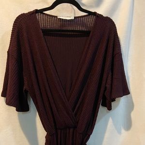 Lush burgundy wrap dress
